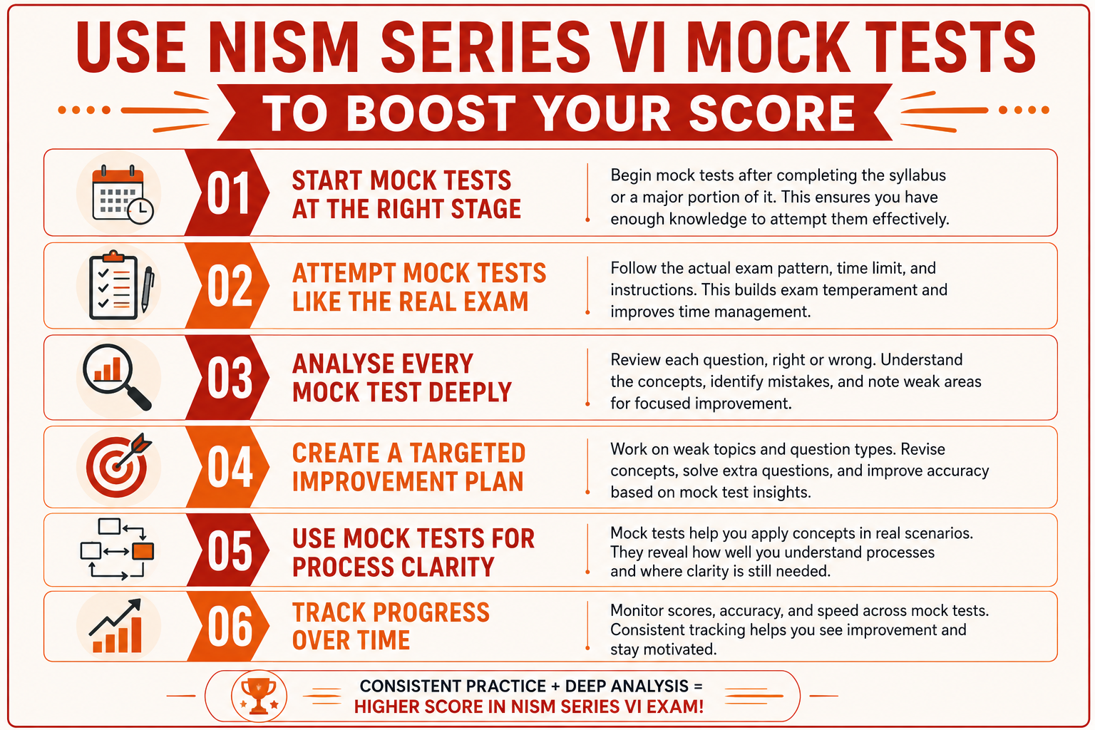 Use NISM Series VI Mock Tests to Boost Your Score Infographic